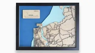 Fleetwood Lifeboat Station Map &ndash; Handcrafted Wooden Wall Art