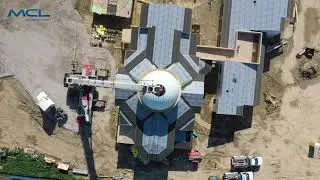 All Holy Spirit Greek Orthodox Church Dome Construction and Raising
