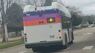 Brand new Boise valley ride electric Gillig low floor city bus # 758 ride along 
