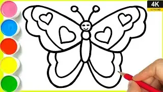 How to draw cute butterfly drawing || step by step flying butterfly drawing || butterfly drawing. 