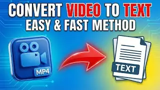 Sirf 1 Click Me Video Ko Text Me Convert Karein | How to Convert Video to Text for Free