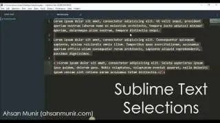 Sublime Text 3 Tutorials | Multi and Single Selection Options