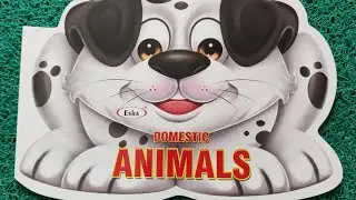 Jumbo Domestic animals cut shape colouring book at Rs.40/-
