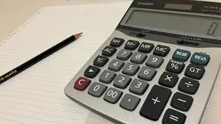 【ASMR】電卓／計算機／鉛筆で書く音／筆記音　Calculator＋Pencil writing sound（No talking）