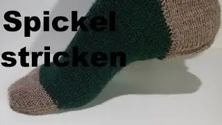 Socken stricken - Spickel und Maschenaufnahme nach Ferse