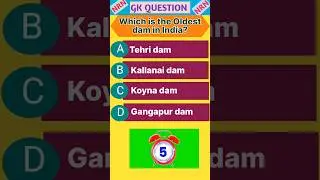 The Oldest Dam In India || General Knowledge Questions In English || Gk Short Video