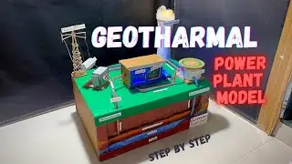 Geothermal power plant model grade 9 #science #greenenergy #ecofriendly NakulSahuArt