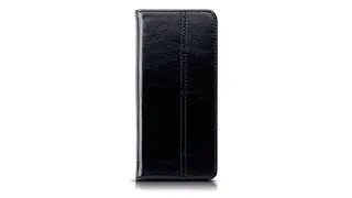 Samsung Galaxy S8 Slim Fit Genuine Leather Wallet Case Colour: Black
