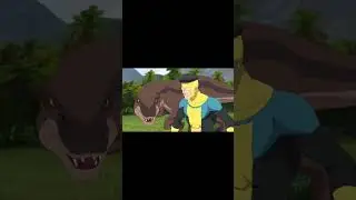 mark meets talking dinosaur's in another dimension #invincible #markgrayson #omniman #dinosaurs