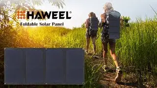 HAWEEL 28W 4-Fold ETFE Solar Panel Charger with 5V / 3A Max Dual USB Ports, Support QC3.0 and AFC