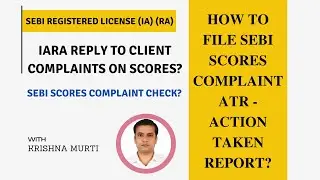 SEBI SCORES complaint ATR filing - My RA Compliance