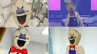 Ice Scream 4 Official vs Ice Scream 4 Fanmade vs Ice Scream 4 Roblox vs Ice Scream 4 Minecraft