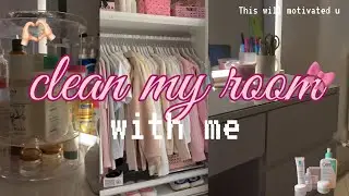 Clean my room with me 👚🎀 تعالوا نظفوا غرفتي بين موسيقى 🎵🎼