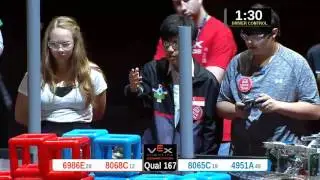 2015 VRC-MS Spir Q167 -  (6986E 8065C) 70-Spirit Div-VRC Middle School-VEX Worlds 2015