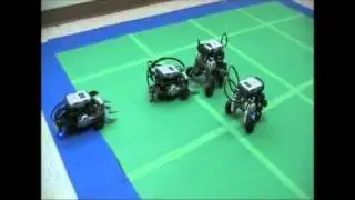 LEGO NXT Project: robots playing NFL style football - phase 3 play 2 run right