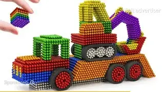 Challenge How To Make Excavator Transport From Magnetic Balls| ASMR Videos| Magnet Challeng 4k ASMR