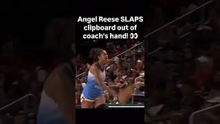 🫢 Angel Reese SLAPS clipboard out of coach's hand! Chicago Sky WNBA women's basketball #shorts #wnba