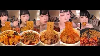 【MUKBANG】Savory, Spicy & Crispy: A Noodle Lover's Dream! | HOMEMADE CHINESE FOOD | 食べる|리얼사운드