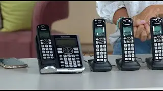 Panasonic 5 Cordless Handset Set with Call Block & Link to Cell