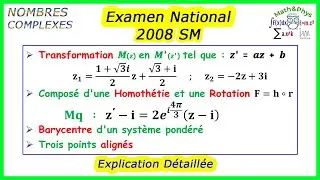NOMBRES COMPLEXES - Transformations Complexes - Examen National 2008 - 2 Bac SM - [Exercice 6]