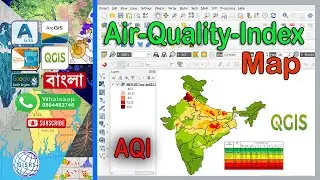 AQI Map in QGIS | Air Quality Index Map in GIS & RS | Location Based Air Quality Index  Map in QGIS