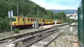 arrive du train jaune en gare d olette