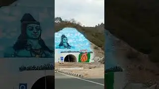 Kangra New Tunnel Painting🕉🚩🛕Mahadev painting#himachal #kangra #Shimla-pathankot highway#trending 🇮🇳