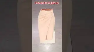 Easy Wrap Skirt Pattern for Beginners | Draped Skirt Sewing Tutorial #shorts