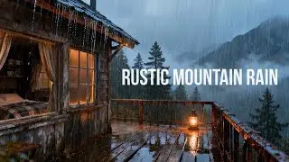 🔴 [Pure Escape] Heavy Mountain Rain in Rustic Shack for Deep Focus and Stress Relief 🏔️🌧️