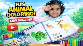 রাহি আজ Turtle আর Deer Color করল | Drawing Videos for Kids | Kids Animal Coloring | Learning Colors