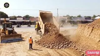 Mastering the Bulldozer: Powerfully Filling Road Base for Massive National Highway Expansion