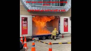 cooking oil fire. Do not use Water.