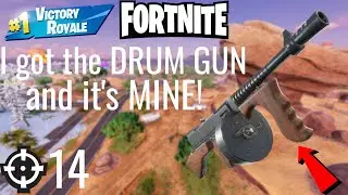 Playing Fortnite Solo I got the DRUM GUN and it's MINE!