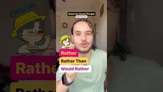 Rather | Would Rather 😲 | Grammar | #impressiveenglish #english #grammar
