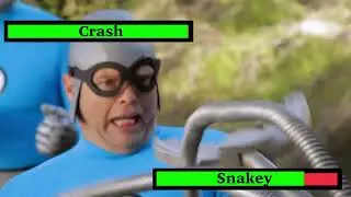 Aquabats vs Snakey with healthbars