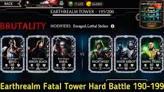 Earthrealm Fatal Tower Hard Battle 190-199 Fight + Reward | MK Mobile 2021