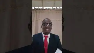 Questioned Document Examination (Introduction)