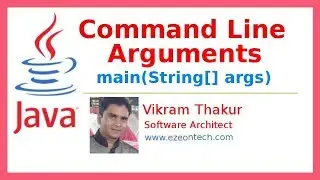34 - Command Line Arguments In Java - Java Tutorial By eZeon