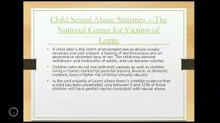 Child Sexual Abuse Class-Professor Black