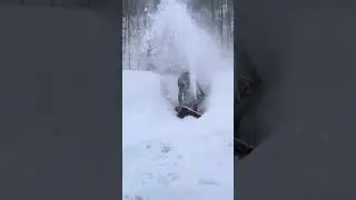 Snow blowing 16inches down the steps