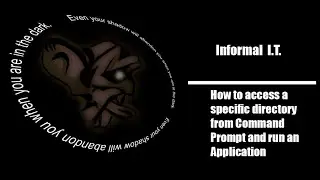 How to access a specific directory from Command Prompt and run an Application