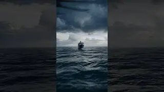 Whirlpool of Doom: Cruise Ship Swallowed by the Ocean 🌪️🚢 | Apocalyptic Ocean Scene #Shorts