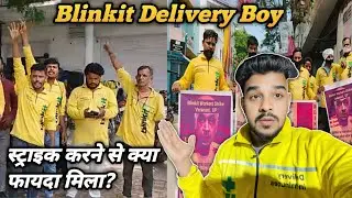 Blinkit Delivery Boy! What did you gain from striking? 🙏 || #blinkitdeliveryboyjob