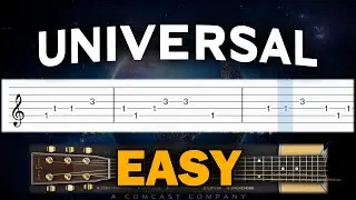 Universal Studios Intro - EASY Guitar tutorial (TAB)