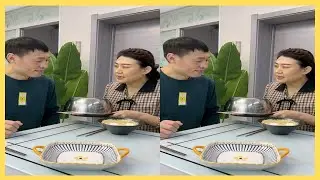 Chow-down Showdown: Husband vs. Wife Battle it Out in the Funniest Food Challenge Yet! 🍕🍔 #funny