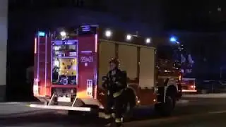 [POŻAR PODDASZA]Dojazd alarmowy plutonu JRG1 oraz GCBA JRG 2 Piła[MARTIN-HORN TRĄBY]