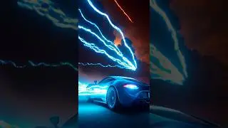 Car Light Show 🔥 Neon Lights at Night! #car #race #light #shortsviral #shorts #thunder #neon