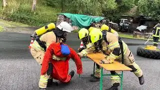 Ausbildung und Belastungsübung der Atemschutzgeräteträger am Feuerwehrhaus #Friesenhagen