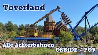 Alle Achterbahnen | Toverland 2023 (Onride / POV) | 4K