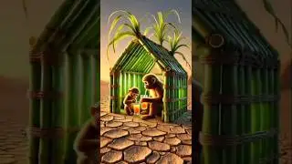 The Monkey Family, the Sugarcane House, and the Gorilla&rsquo;s Disruption! #ai #monkeyadventure #gorilla